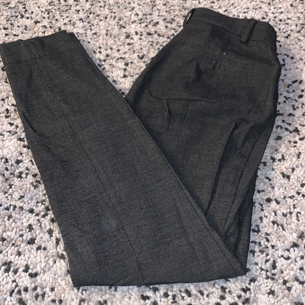 Express - charcoal grey, skinny high rise pants - 0R